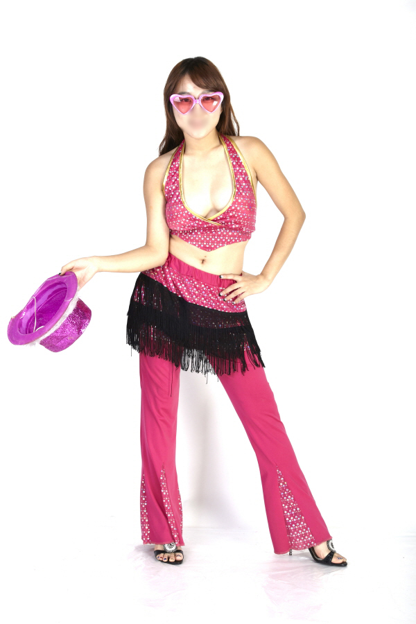 복고 반짝여인-핑크탑2