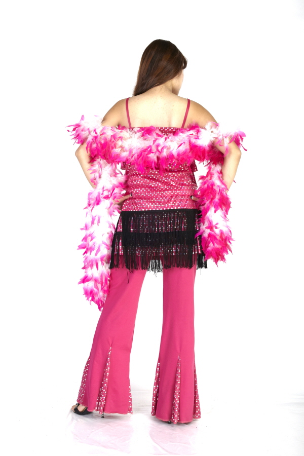 복고 반짝여인-핑크프릴