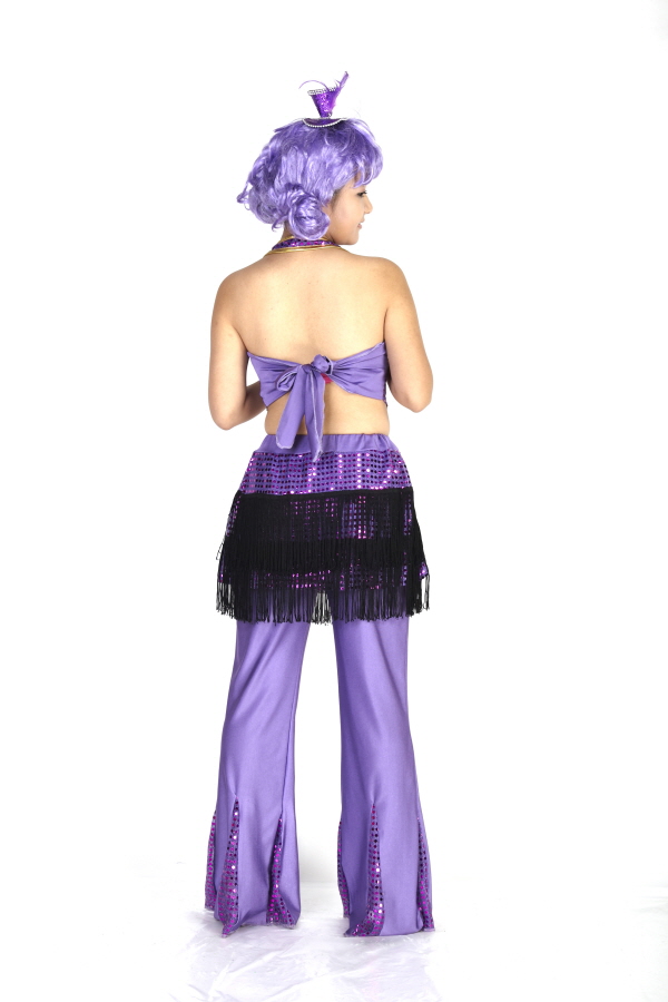 복고 반짝여인-퍼플탑