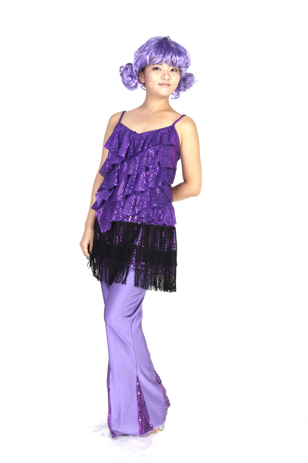 복고 반짝여인-퍼플프릴