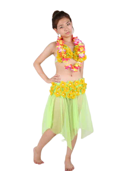 하와이 의상-옐로우