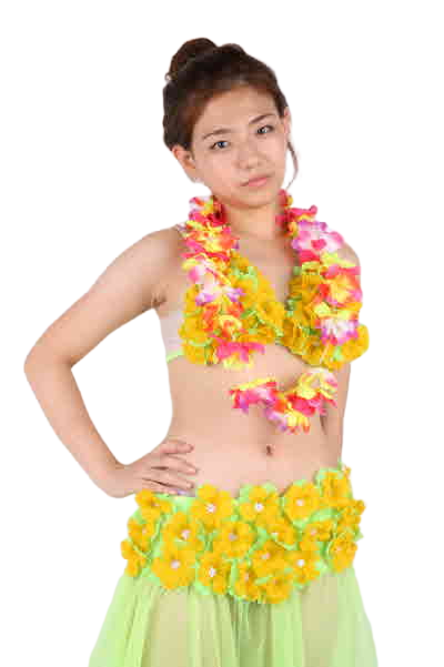 하와이 의상-옐로우