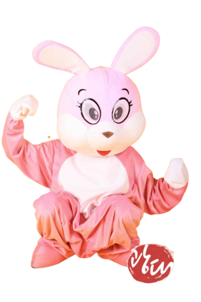 핑크토끼 탈인형