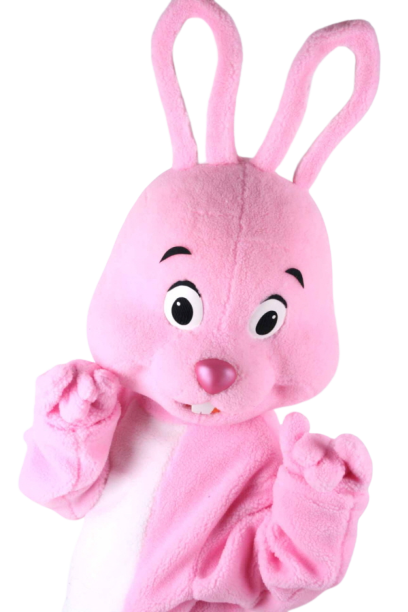 분홍 토끼 탈인형