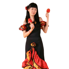 플라멩고 의상-블랙