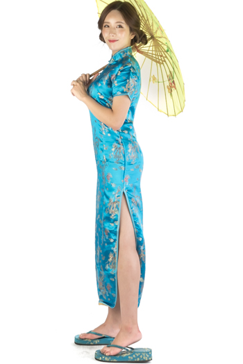 치파오 롱-블루