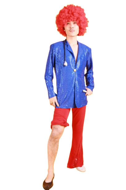 반짝이 자켓-블루