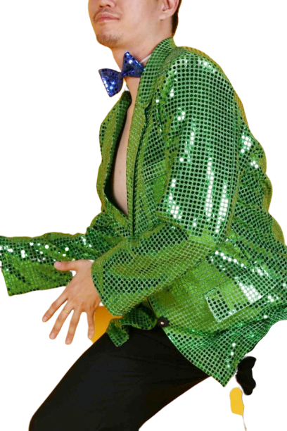 반짝이 자켓-그린